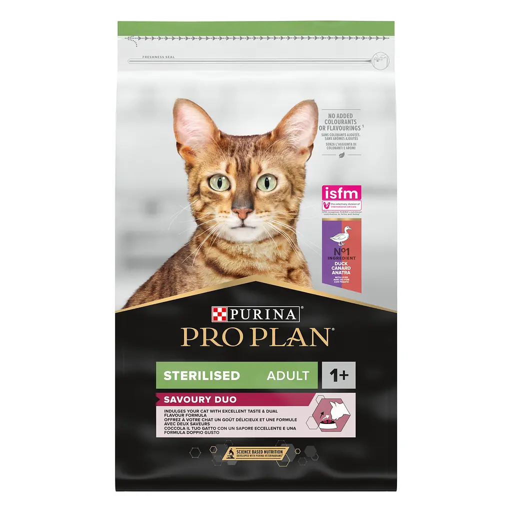 Сухой корм для стерилизованных кошек Purina Pro Plan Sterilised с уткой и печенью 10 кг (12434163) - фото 2