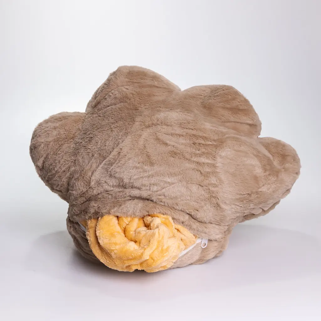 Мягкая игрушка-подушка с пледом и муфтой Лапка 40×40×25 (см) 3 в 1 Коричневый Colorful Home 520-18BR - фото 7