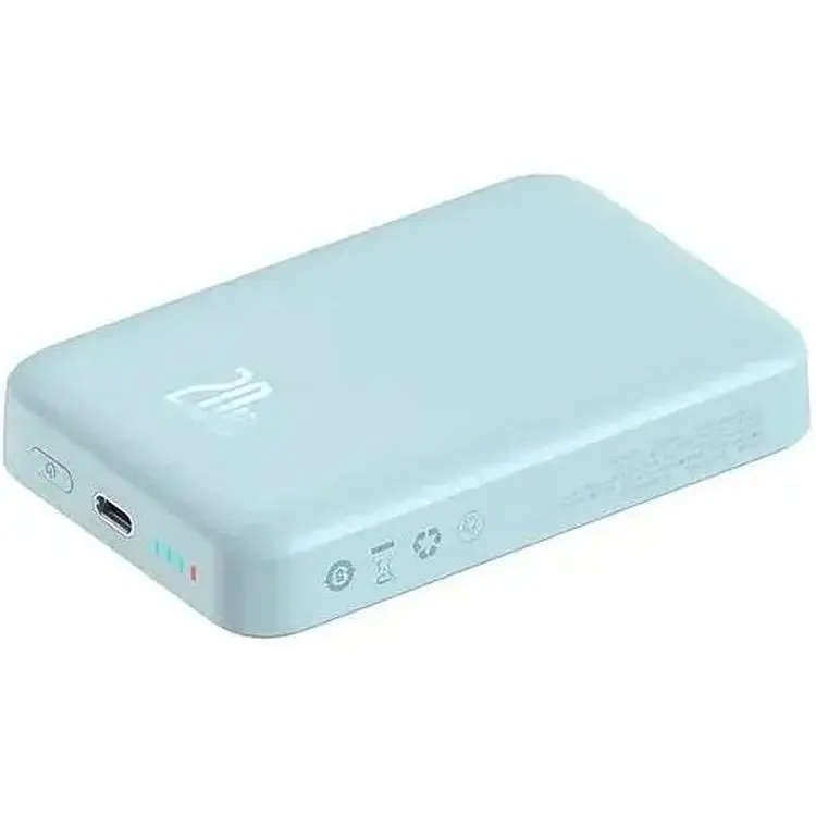 Портативна батарея Baseus Magnetic Mini Wireless Quick Charging 10000 mAh 20W PPCX110103 Blue - фото 5