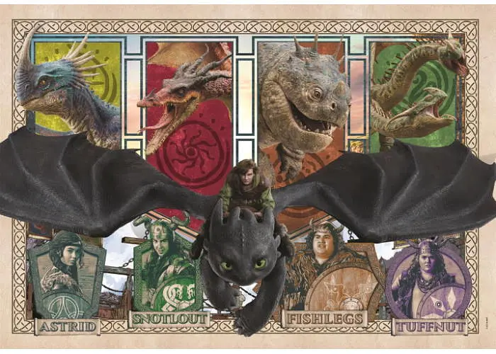 Пазл Clementoni Super: Як приборкати дракона, DreamWorks (Super - How to Train your Dragon Puzzle - 300 pcs.), колаж, 300 ел. (21748) - фото 2