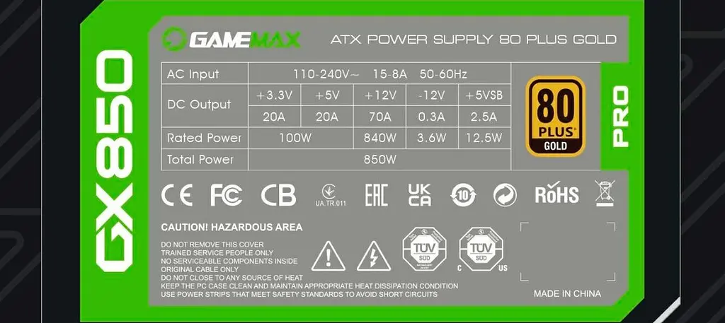 Блок живлення GameMax GX-850 PRO BK [93731] - фото 11