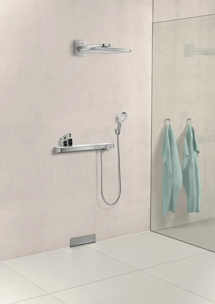 Верхній душ Hansgrohe Rainmaker Select 460 1jet з тримачем Black/Chrome 24003600, Чорний - фото 3