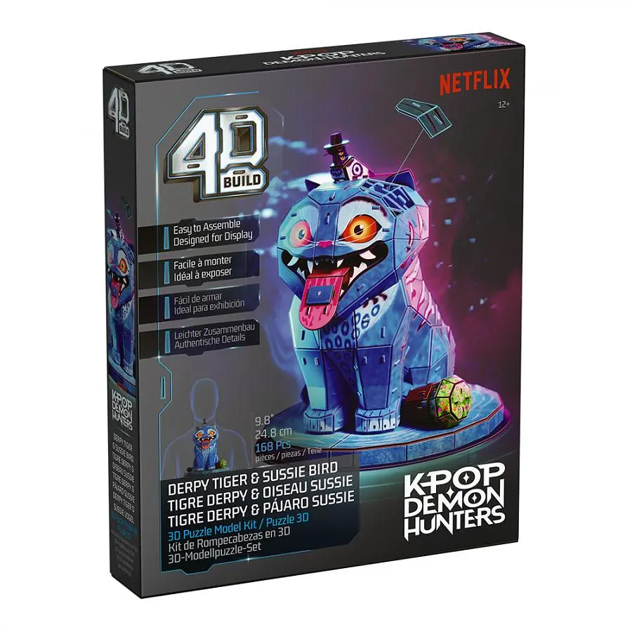 Пазл для створення 3D-моделі Spin Master Кейпоп-мисливиці на демонів: тигр Дерпі та сорока Сюзі 168 деталей (SM47184/6077589)
