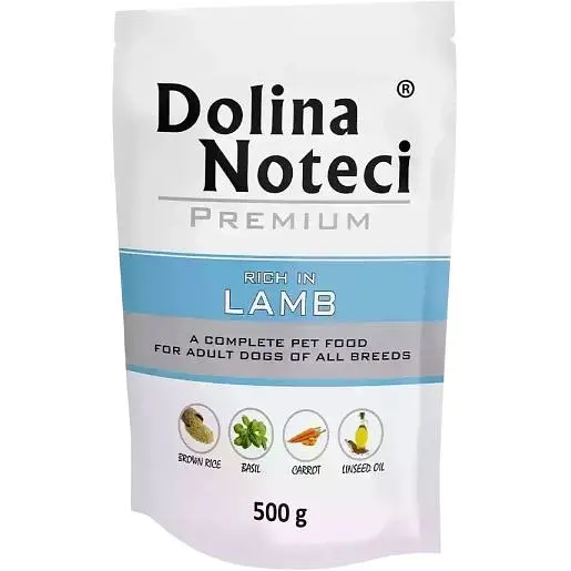 Вологий корм для собак Dolina Noteci Premium з ягнятиною 500 г - фото 2