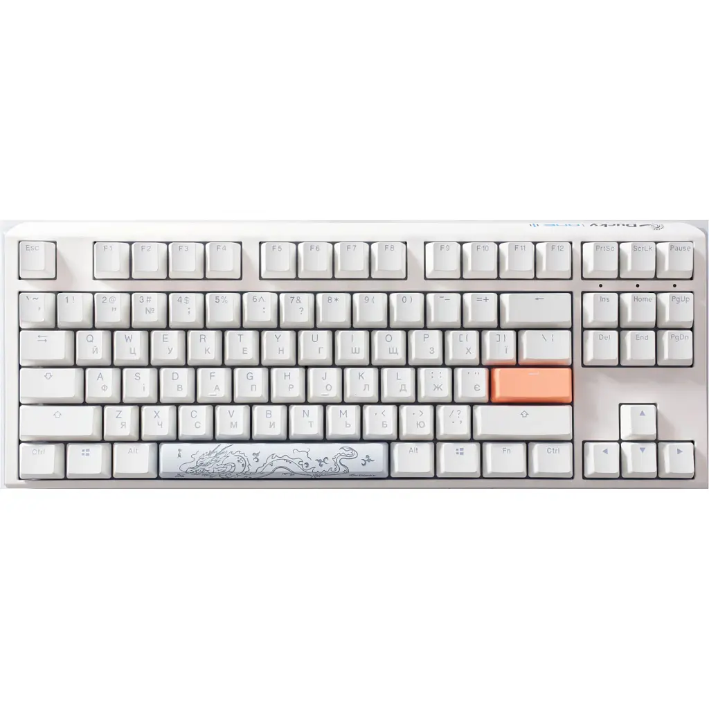 Клавіатура Ducky One 3 TKL Cherry MX Silent Red RGB White UA [DKON2187ST-SUAPXPWWWSC1] [126064] - фото 2