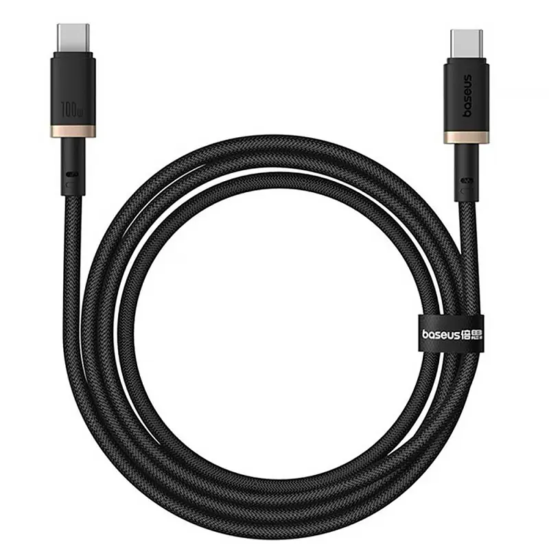 Дата кабель Baseus Dura Series Fast Charging Type-C to Type-C 100W (2m) (P10377803) Gold / Black - фото 2