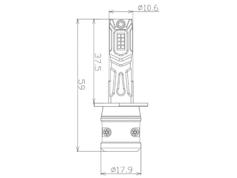 Автолампа Nextone LED L7 H1 6000K - фото 3