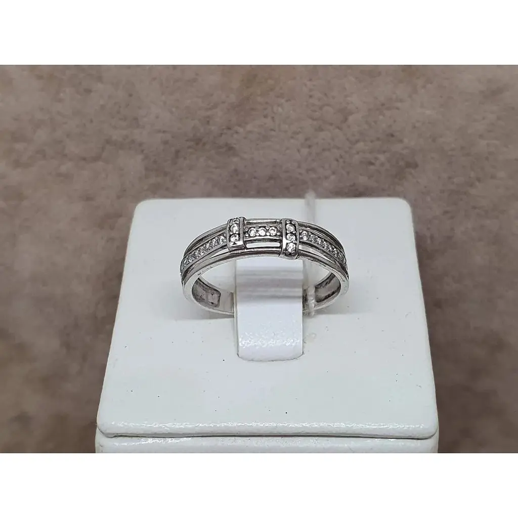 Срібне кільце Агні ВАТЕРВЕЙС з фіанітами. 1152/1Р-CZ 16,5 - фото 4