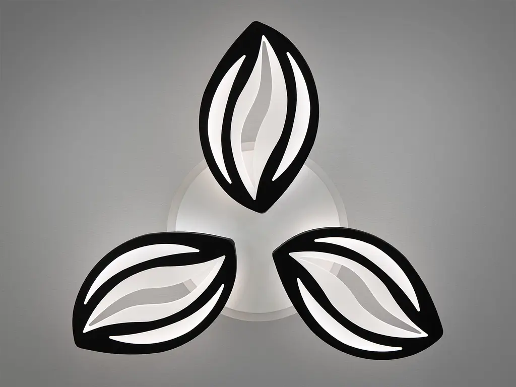 Люстра стельова LED Diasha 8092/3BK, 52W, 3200K/4100K/6000K, чорний метал, сучасний стиль, з пультом, диммером - фото 2