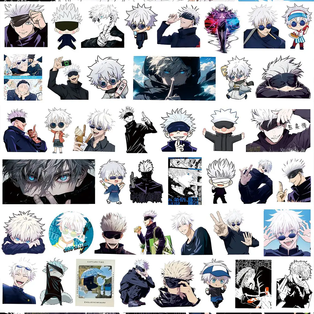 Стікерпак Магічна битва Годжо Набір наклейок GeekLand Jujutsu Kaisen Goju 75 штук - фото 3
