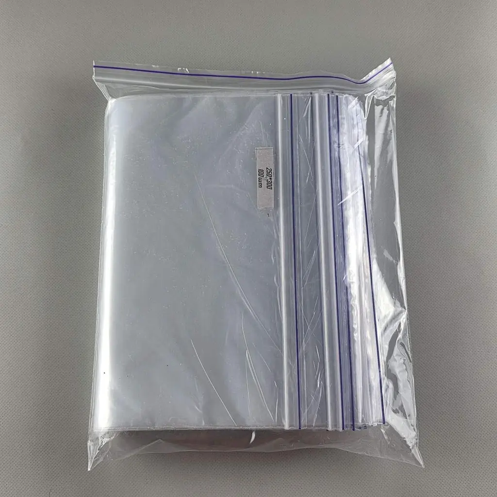 Пакети Zip-Lock прозорі 25x30 см, 100 шт, 50 мкм, поліетиленові пакети із застібкою - фото 3