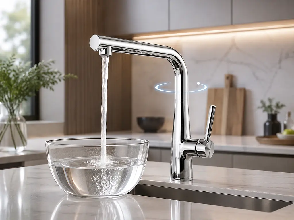 Кран / змішувач Faucet CR-8428 багатофункціональний метал / Змішувач кухонний з висувною лійкою, хром / Висувний кухонний змішувач з нержавіючої сталі - фото 3