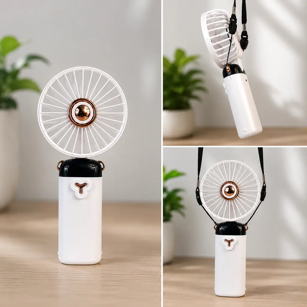Портативний складний вентилятор / Вентилятор ручний акумуляторний Mini Fan TP-01 - фото 4