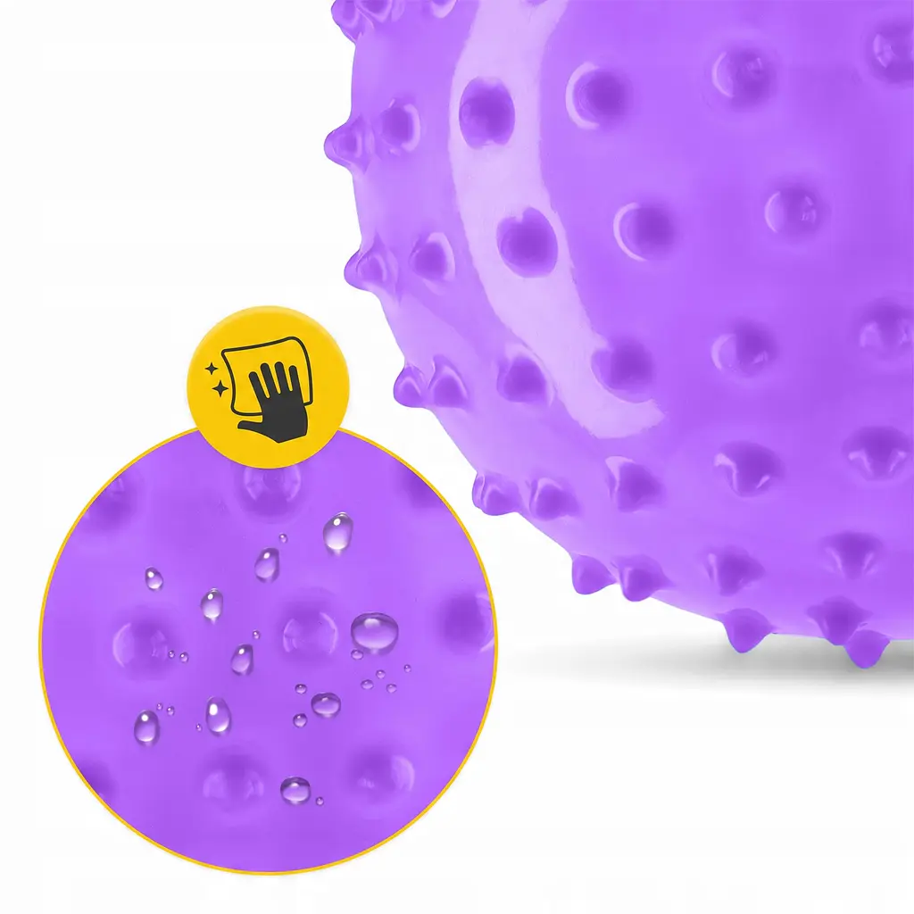 М'яч для пілатесу, йоги, реабілітації 4FIZJO 20 см (масажний) Violet (P-5905973406086) - фото 6