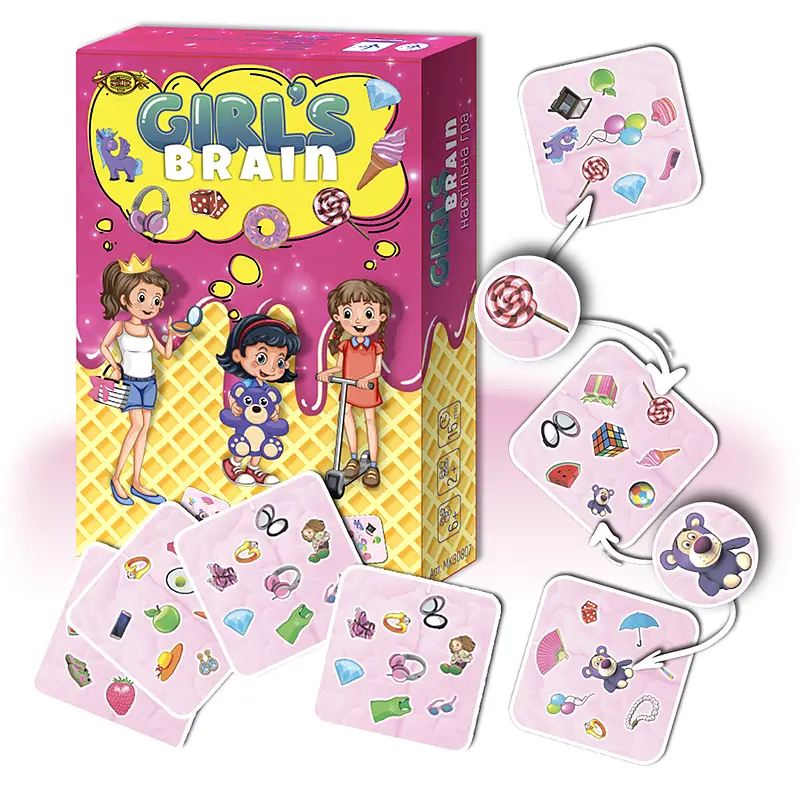 Настільна гра "GIRL'S BRAIN" MKZ0807 правила укр. і рос. мовами