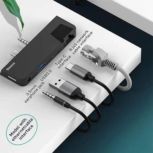 USB-хаб Baseus Multifunctional HUB for Surface Go CAHUB-FG01 Black - фото 4