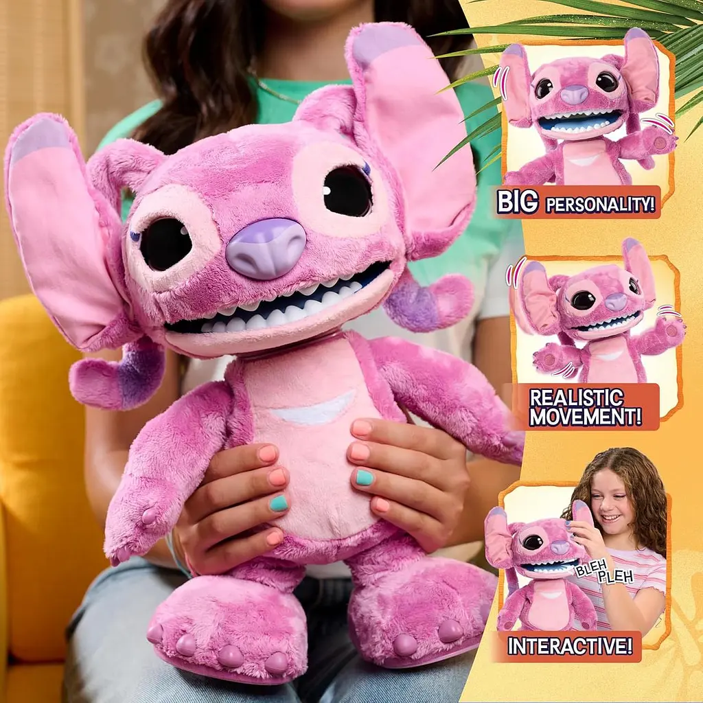 Інтерактивна м'яка іграшка Стич Ангел Disney Stitch Ultimate Angel Interactive 17 Plush 100 Sounds Just Play 31236 - фото 5