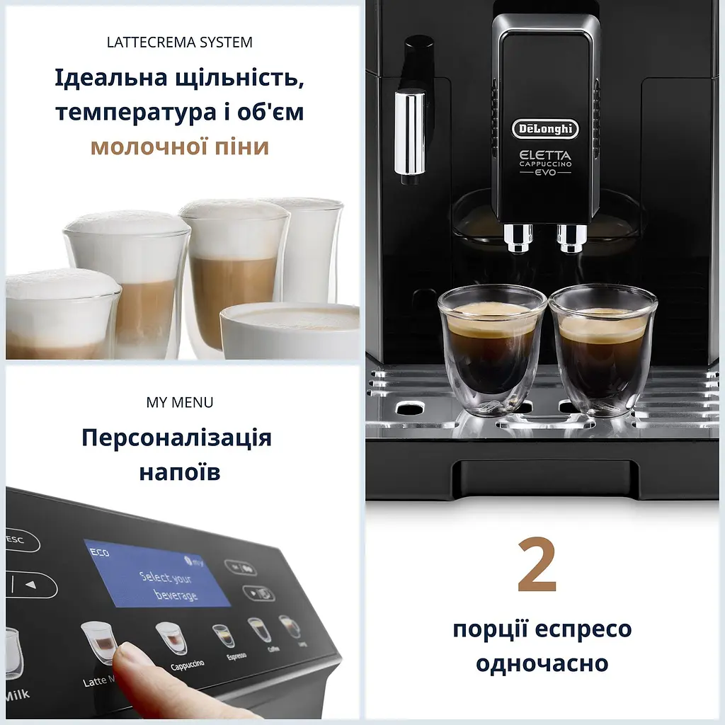 Кавомашина DeLonghi Eletta Cappuccino Evo ECAM 46.860 B - фото 7