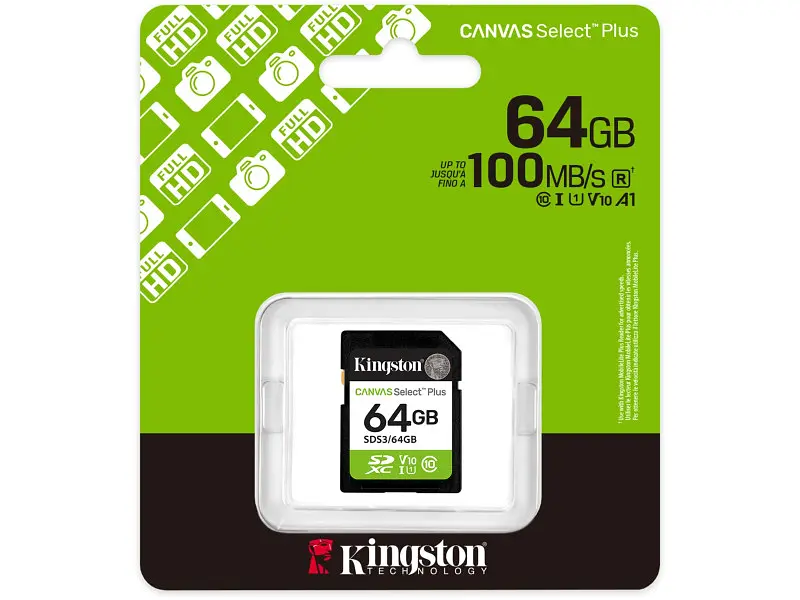 Карта пам'яті Kingston Canvas Select Plus SDXC Class 10 UHS-I U1 64 GB (SDS3/64GB) - фото 3