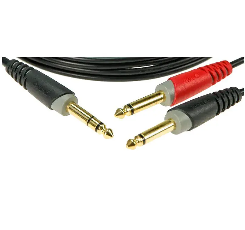 Готовий аудіокабель Jack 6,3 Stereo — 2xJack 6,3 mono KLOTZ AY1-0300 3м - фото 4
