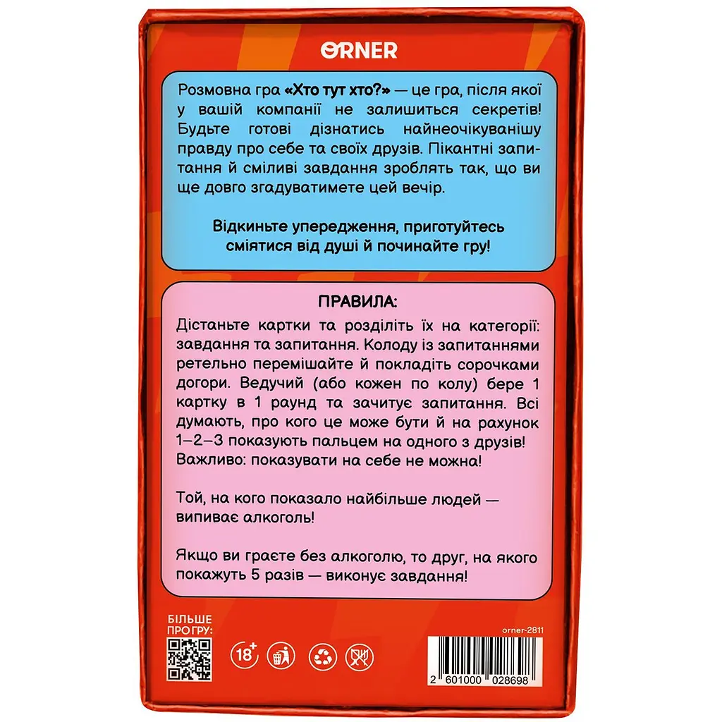 Игра для компании Orner Кто здесь Кто? - фото 3