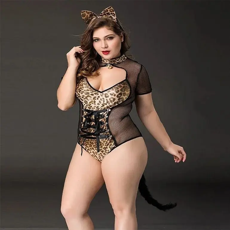Эротический костюм кошечки JSY P71111 Plus size - фото 3