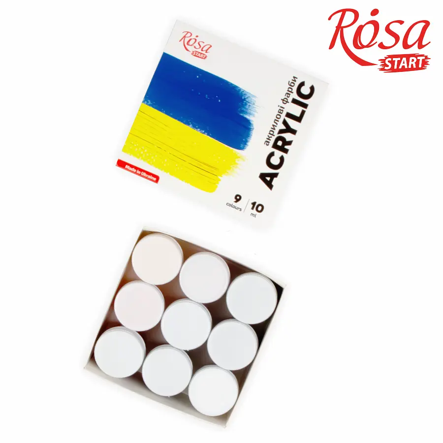 Набір акрилових фарб Ukraine 9×10 мл ROSA Start (4823098531043) - фото 2