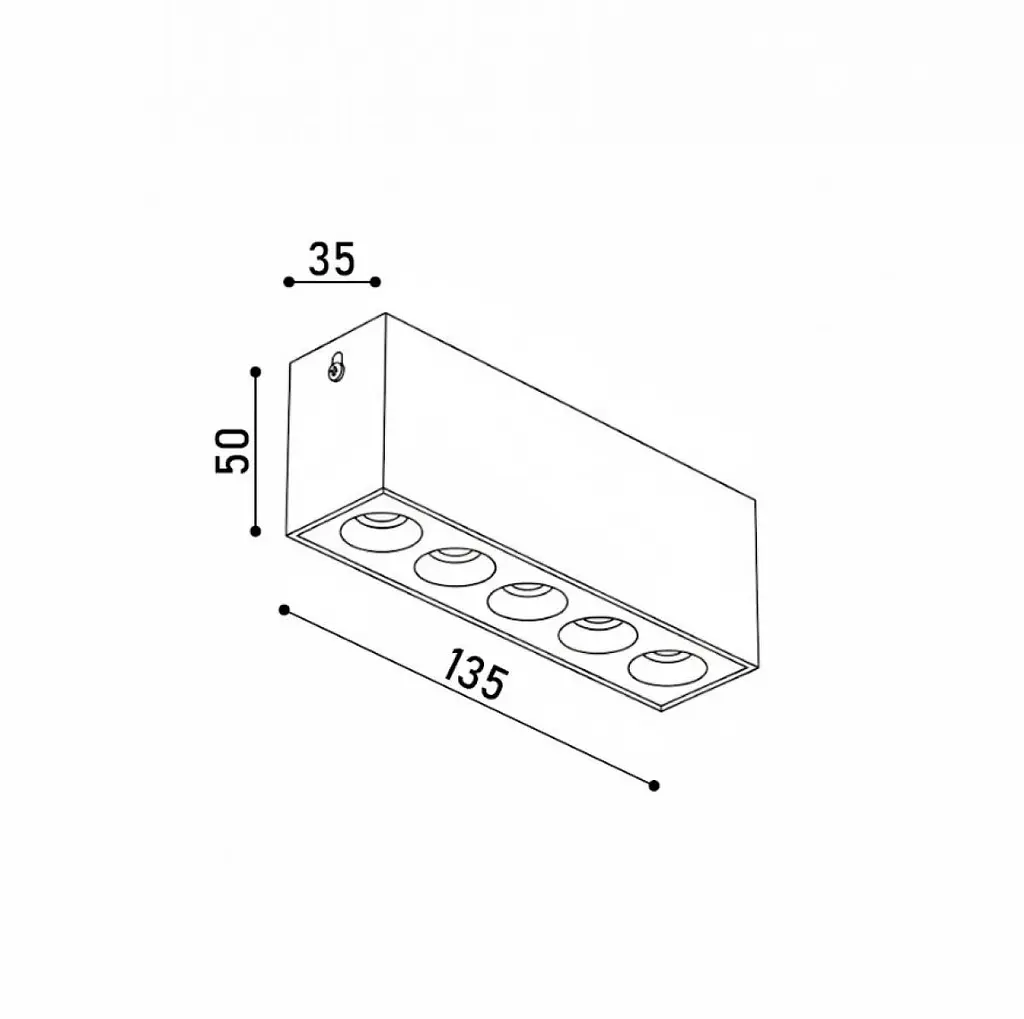 Точечный накладной светильник Kloodi KD-PIXEL 5X2 10W 3K BK - фото 4