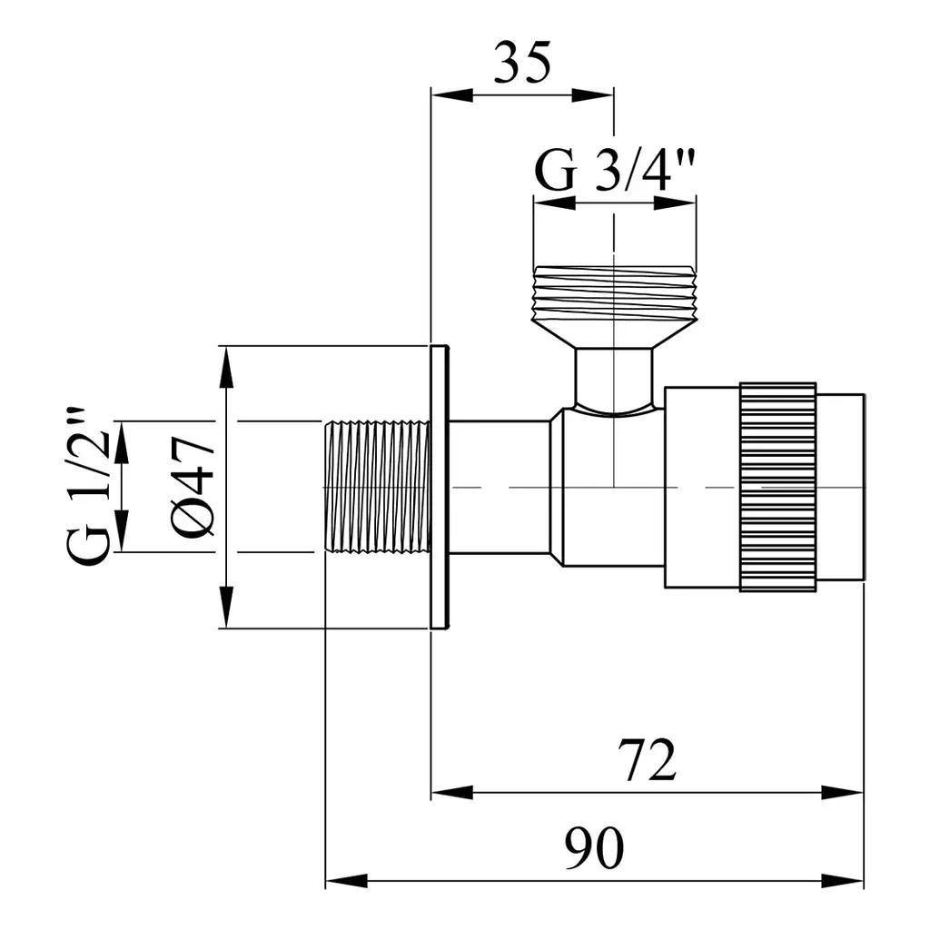 Кран приладовий Kroner KRP Edelstahl Klassisch - ESG102 1/2"х3/4" ЗЗ (CV022975) - фото 5