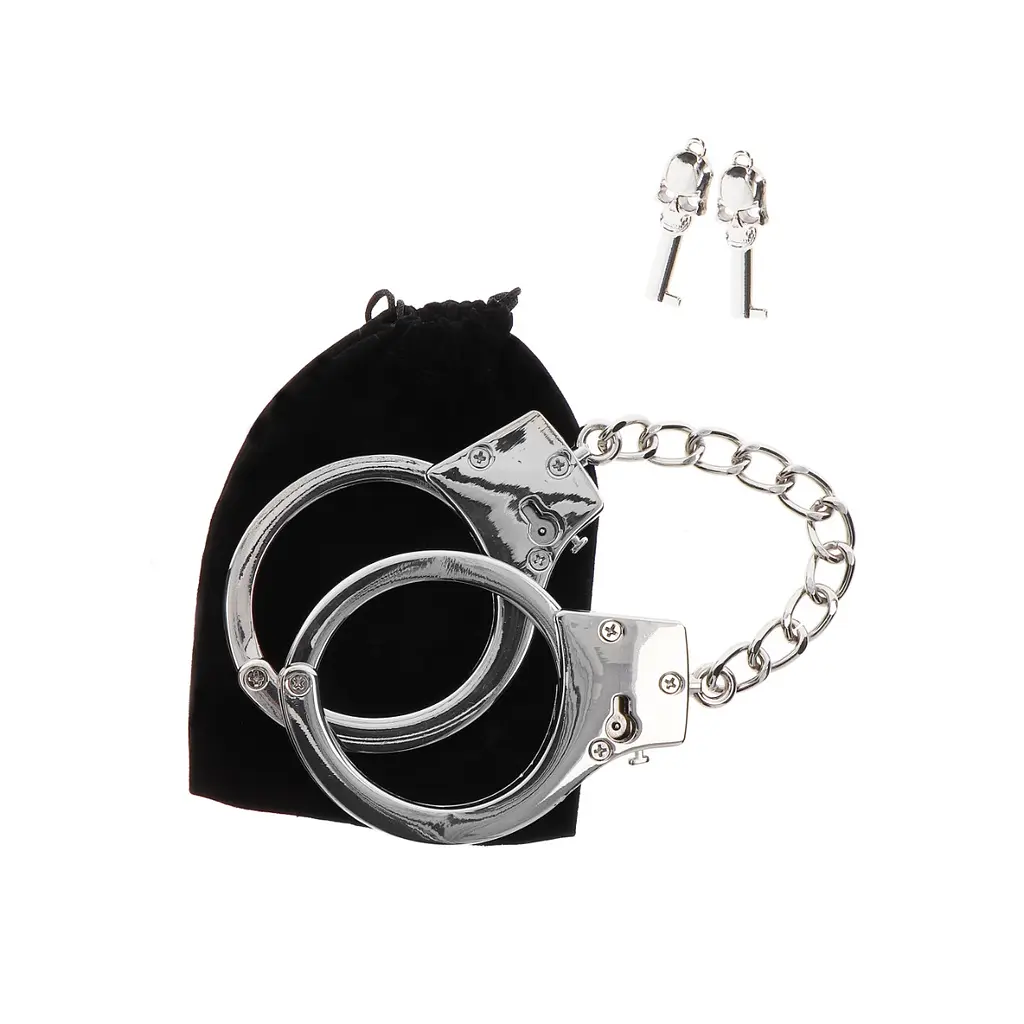 Наручники Taboom Silver Plated BDSM Handcuffs 65 см сріблястий - фото 6