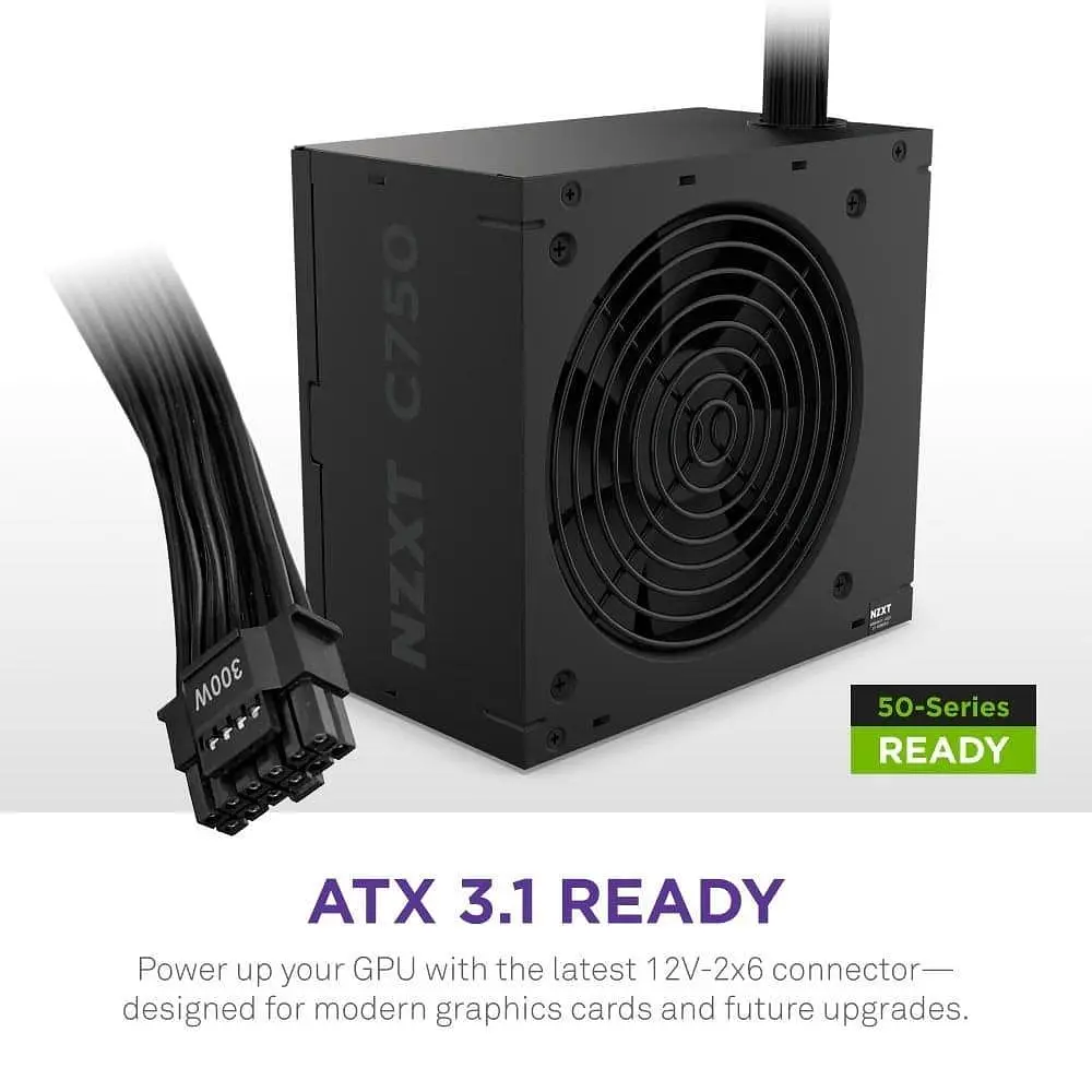 Блок живлення NZXT C750W ATX 3.1 80+ Bronze Black (PA-7B3BB-EU) - фото 4