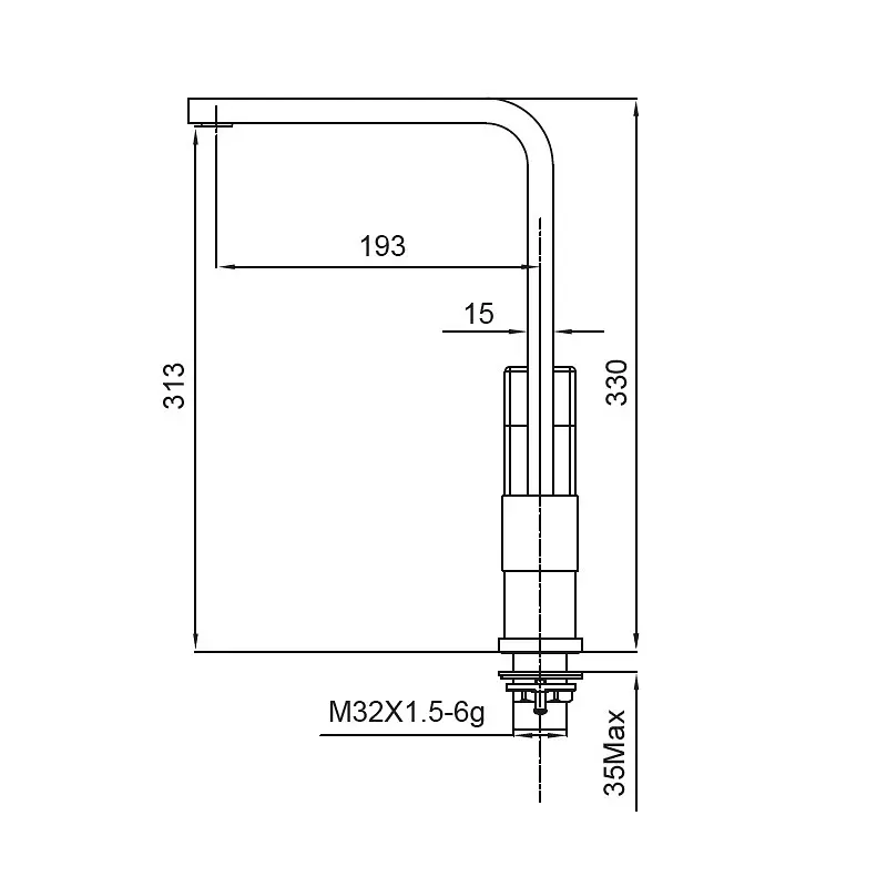 Смеситель для кухни Koer KB-70010-05 KR3489 Черный матовый - фото 2