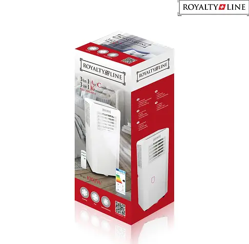 Мобільний кондиціонер Royalty Line PAC-2600.697.9 2,6кВт з дистанційним керуванням - фото 2