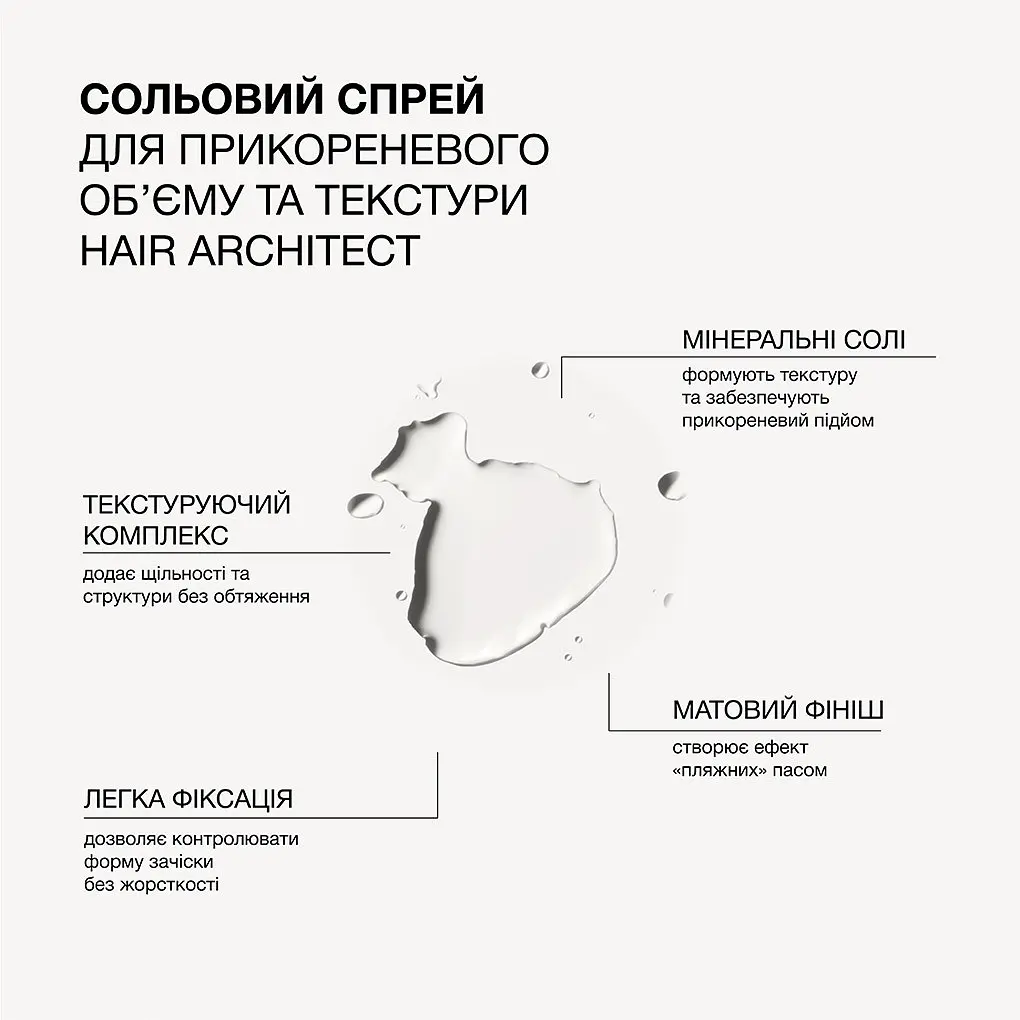 Сольовий спрей для прикореневого обʼєму та текстури Hair Architect Triology - фото 2