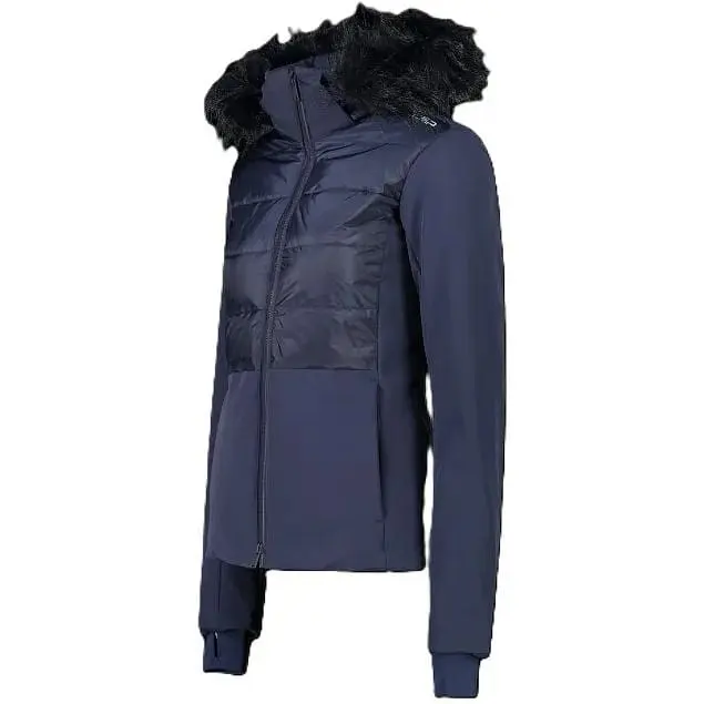 Куртка CMP Women's Stretch Twill Ski Jacket with Faux Fur Hood Dark Blue XXS (1097-31W0066F-N950 34) - фото 3
