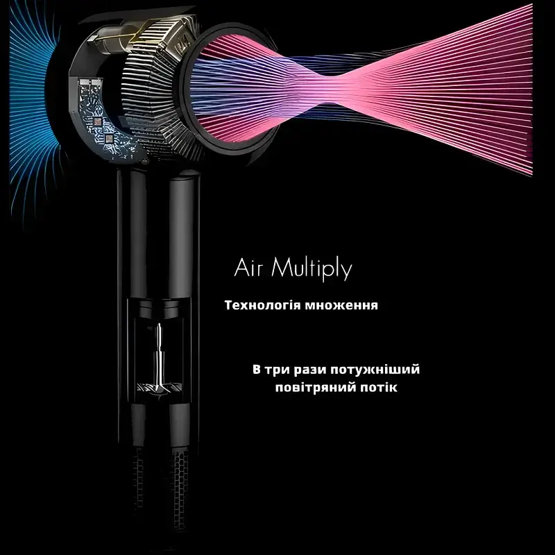 Фен для волосся Super Hair Dryer, 1600 Вт, з турборежимом та іонізацією - фото 9