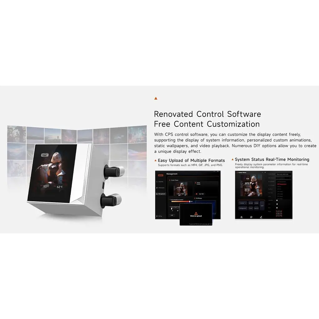 СВО PcCooler PсCOOLER DC360 PRO ARGB Display White (DC360Pro-WHAWXY-GL) - фото 8