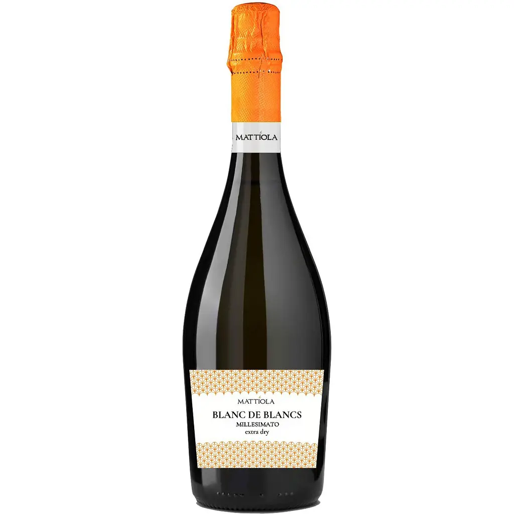 Ігристе вино Mattiola Blanc de Blancs Spumante Millesimato Extra dry 11% 0.75 л