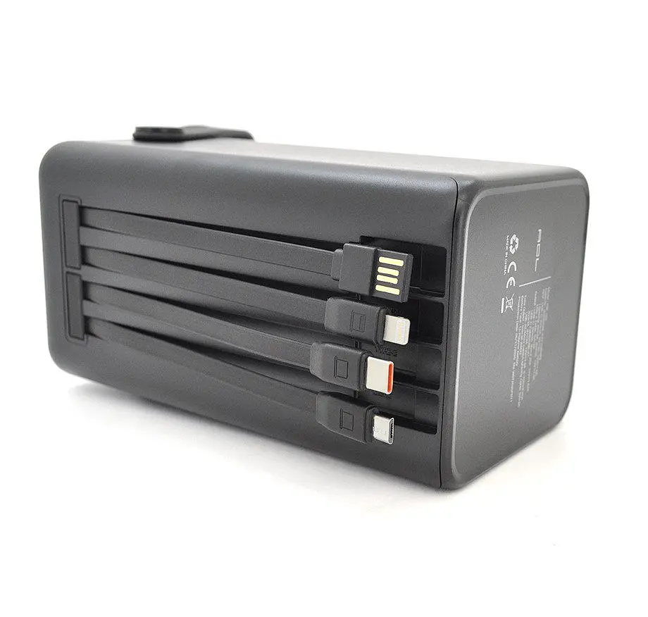 Повербанк Powerbank ACL PW152 80000mAh, 22.5W, 2xUSB, 4 кабелі(USB/Micro/Type-C/Lighting), Ліхтар - фото 3