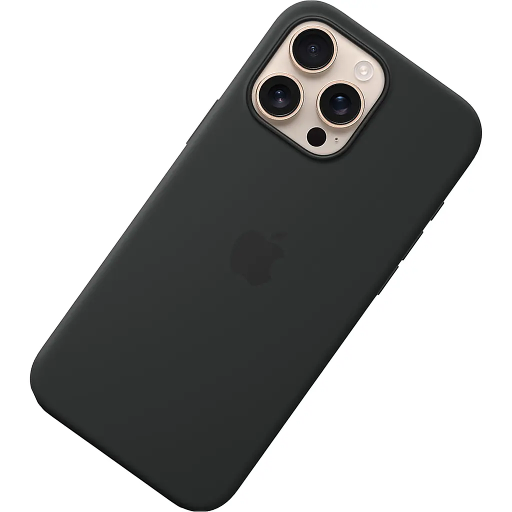 Чохол Silicone Case with MagSafe для Apple iPhone 16 Pro Max Black AAA [116574] - фото 4