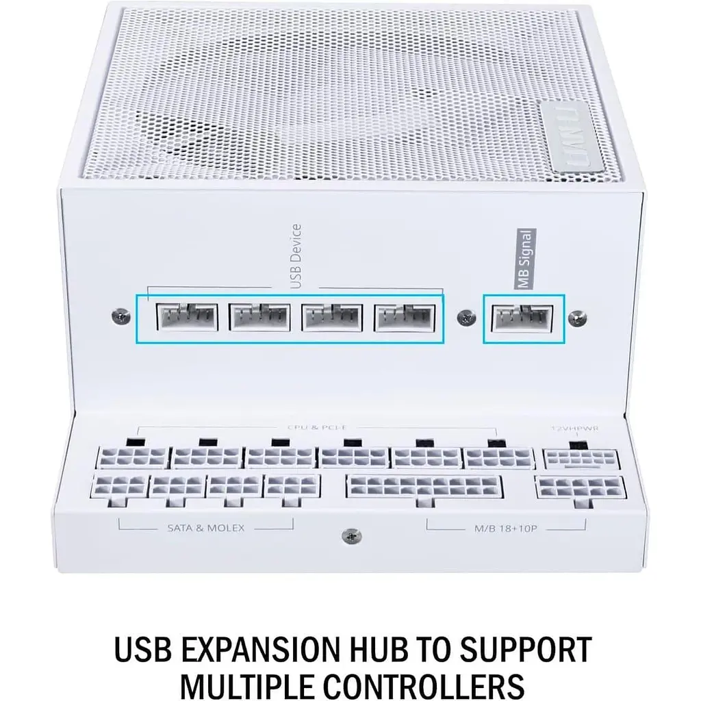 Блок живлення Lian Li EDGE1300 1300W 80 PLUS PLATINUM WHITE (G9P.EG1300.WE00.EU) - фото 8