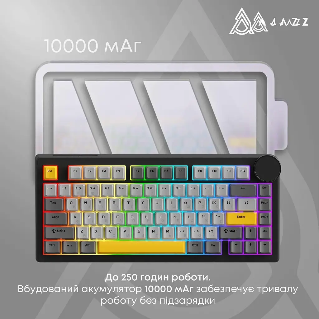 Клавіатура Ajazz AK820 V2 Coconut Flake Switch (AK820-V2-CF-PWB) - фото 11
