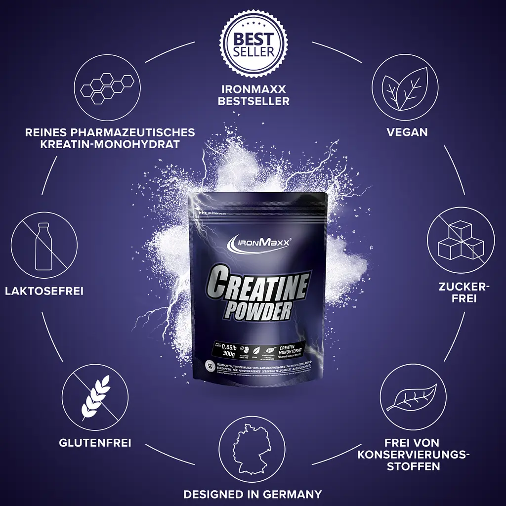 Креатин IronMaxx Creatine Powder Натуральный 300 г - фото 3