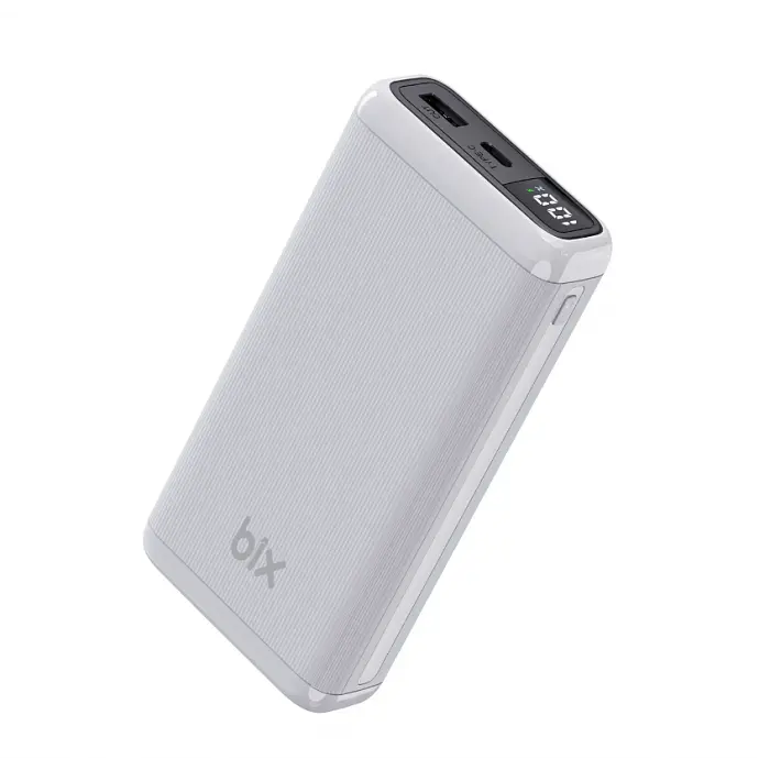 Power Bank BIX BXPB204, ємність 20000 mAh, швидка зарядка PD 20 W, QC 22.5 W, USB A, Type C, LED дисплей, чорний - фото 2