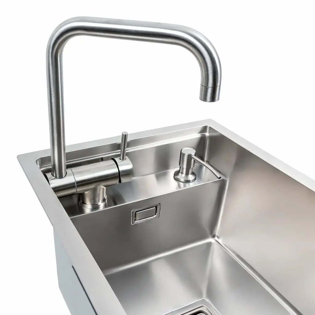 Кухонна мийка Platinum прихована нержавійка TZ 40x50, Нержавіюча сталь - фото 5