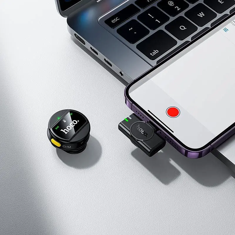 Мікрофонна радіосистема Hoco L21 Charm Lightning Black [158611] - фото 8