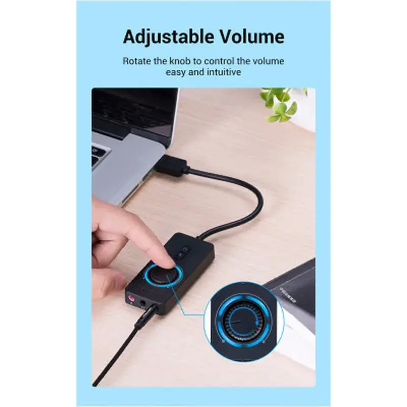 Звукова плата Vention Audio USB 3х3.5 мм jack 0.15 м Volume Control (CDRBB) - фото 12