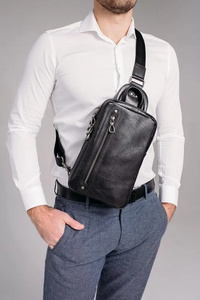 Сумка-слінг чоловіча шкіряна Tiding Bag 9801A - фото 7