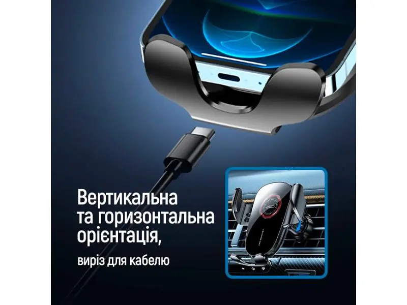 Автомобільний тримач для смартфона ColorWay ClampSnap Holder Black (CW-CHMH19-BK) - фото 8