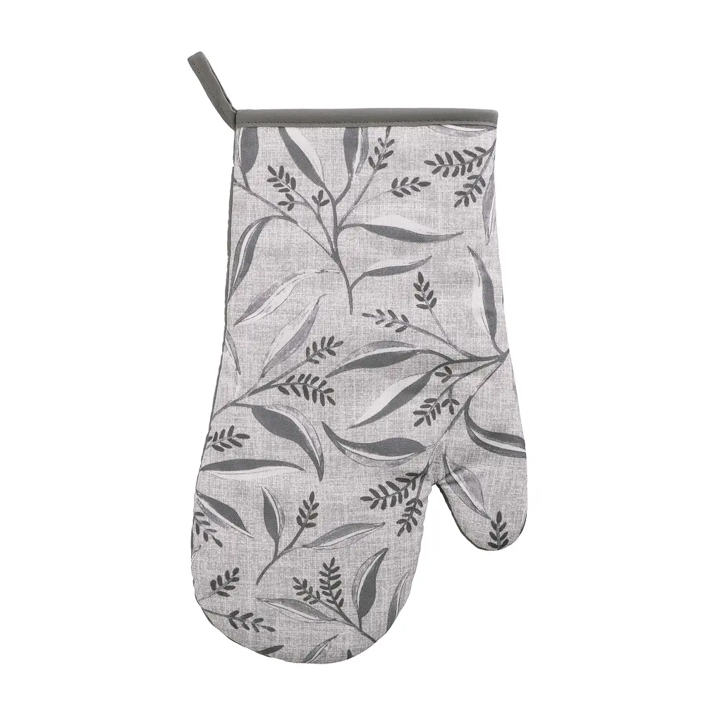 Набір прихваток для кухні Ardesto Grey leaves 18х20см, 18х30см, 100% поліестер (верх), 100% бавовна (низ), cірий (ART14GL) - фото 2
